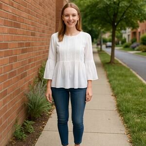 Lace Trim Top White Babydoll
